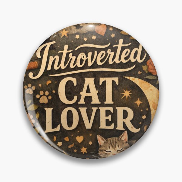 Item preview, Introverted Cat Lover Aesthetic Design – Cute Cozy Cat Lover Minimal Art designed and sold by Sanika arts .