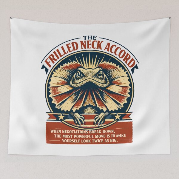 Item preview, Frilled Neck Accord Retro Lizard Emblem designed and sold by WildlifeInc.