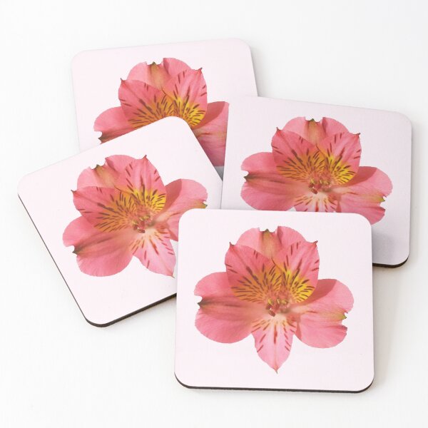 Item preview, peach pink peruvian lily/ alstromeria flower sticker designed and sold by inainart.