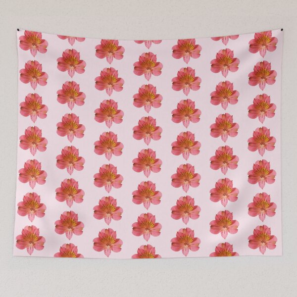 Item preview, peach pink peruvian lily/ alstromeria flower sticker designed and sold by inainart.