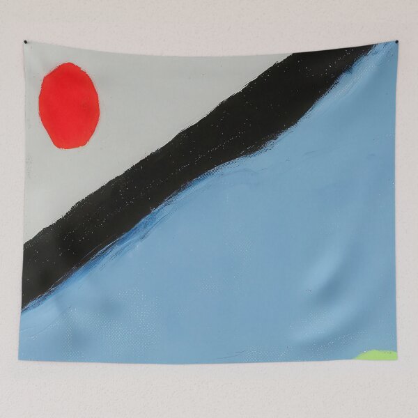 Item preview, Original Paintings by Etel Adnan, Etel Adnan Color Landscape Art designed and sold by OilArtLittle.