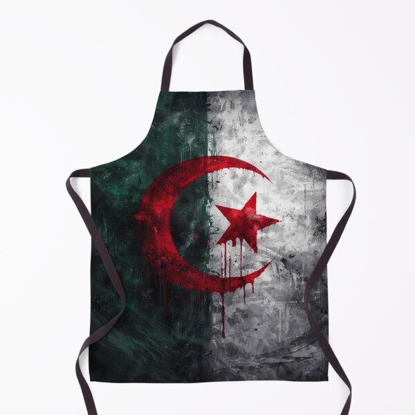 Item preview, Grunge Algerian Flag – Dark Abstract Crescent and Star Artwork designed and sold by aminz4.