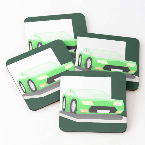Item preview, Green Supercar Being Unveiled Low Poly Art designed and sold by Ekeeca.