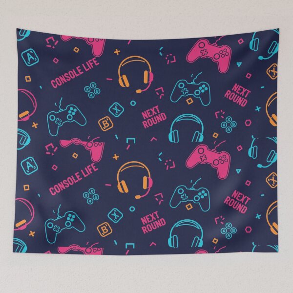 Item preview, Neon Gaming Vibes Pattern designed and sold by StickVerse by Owais.