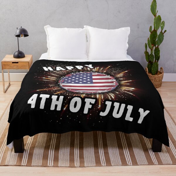 Item preview, Happy 4th of July - Patriotic USA Flag Fireworks Celebration designed and sold by ZlodziejkaKiwi.