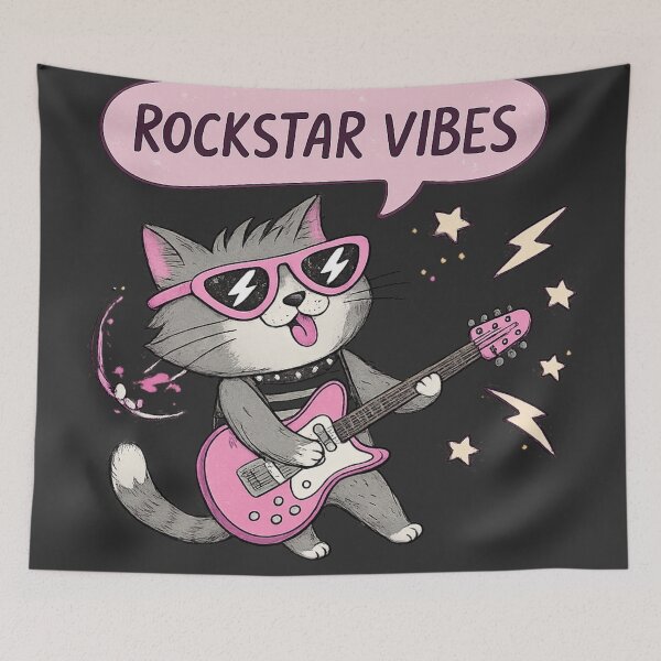 Item preview, Rockstar Vibes – Turn Up the Meow-sic designed and sold by Artiviose.