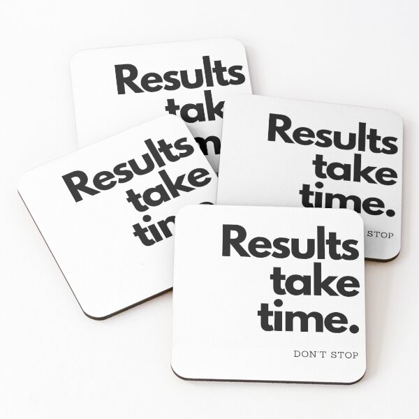 Item preview, Results Take Time – Minimalist Motivation Quote | Patience & Long-Term Mindset Design designed and sold by AXIS-EQUILIBRIO.