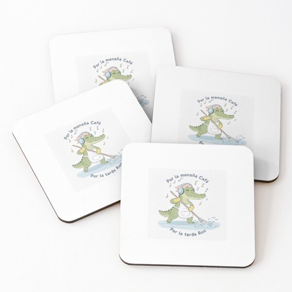 Item preview, Crocodile cleaning his house with background music - Coffee in the morning and rum in the afternoon designed and sold by KuroBrush.