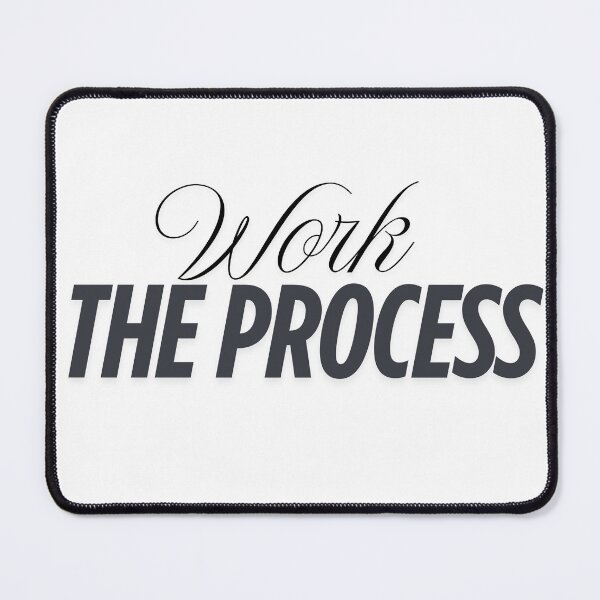 Item preview, Work the Process – Minimalist Motivation Quote | Discipline & Growth Mindset Design designed and sold by AXIS-EQUILIBRIO.