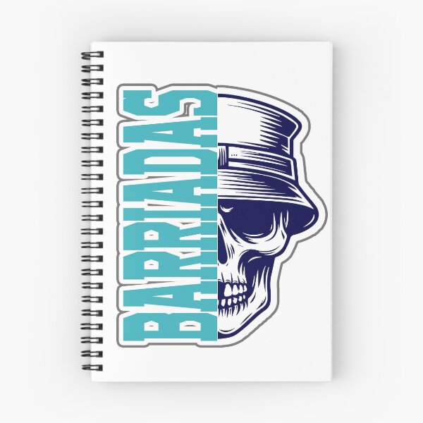 Item preview, Neighborhoods, blue skull designed and sold by Barriadas Streetwear.