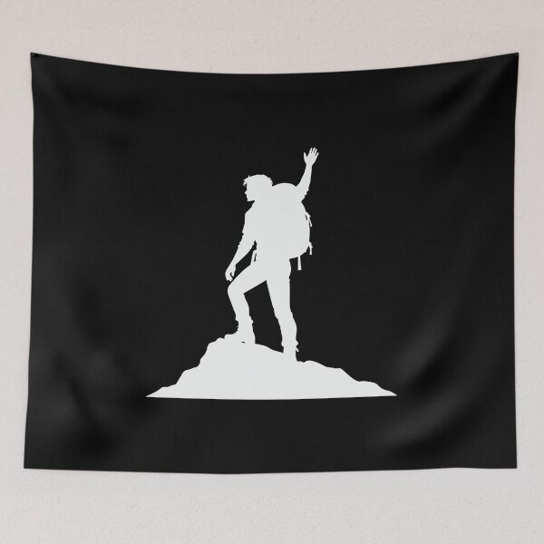 Item preview, Mountain Climber Silhouette – Summit Adventure Pose designed and sold by BrushRushX.