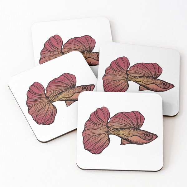 Item preview, Hand Drawn Pink Guppy designed and sold by Nicki Oren Designs.