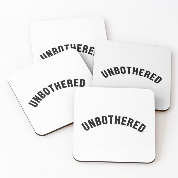 Item preview, UNBOTHERED – Luxury Minimal Power Word Sticker | Clean Bold Statement Decal designed and sold by pixelandpalette.
