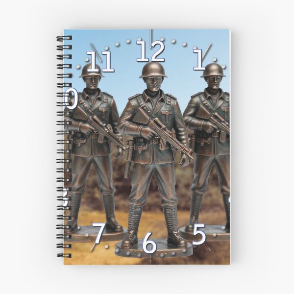 Item preview, Illustration of lead figurines of US soldiers with weapons in hand, 1970 (HRS) designed and sold by Alan-David.