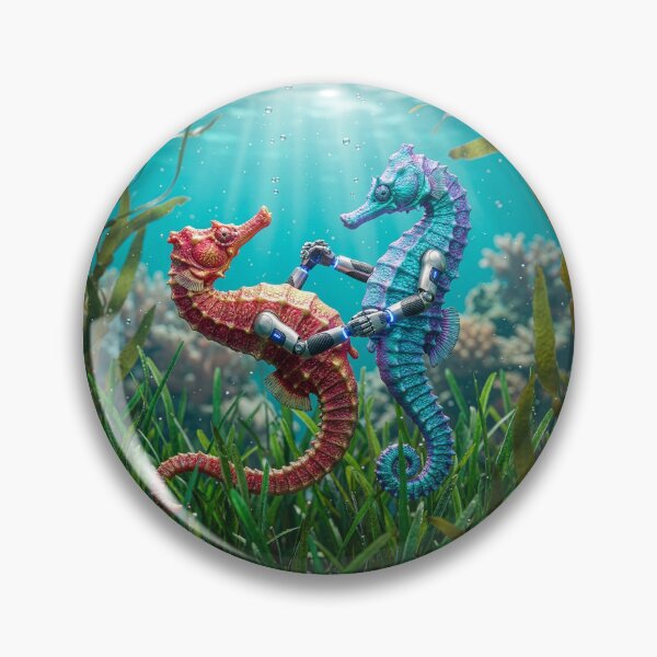 Item preview, Dancing Seahorses with Robot Arms designed and sold by Tridentulus.