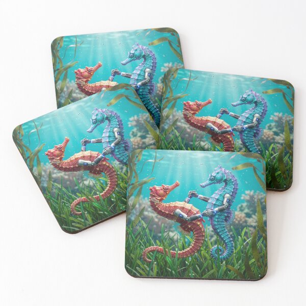 Item preview, Dancing Seahorses with Robot Arms designed and sold by Tridentulus.