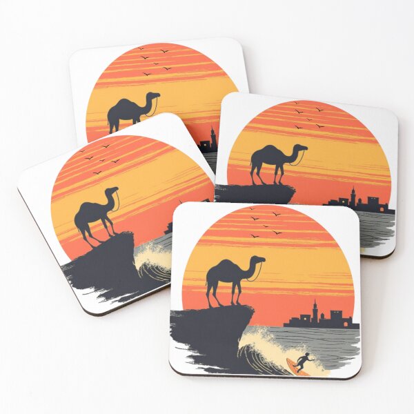 Item preview, Morocco camel surf vintage sunset designed and sold by Podnova.