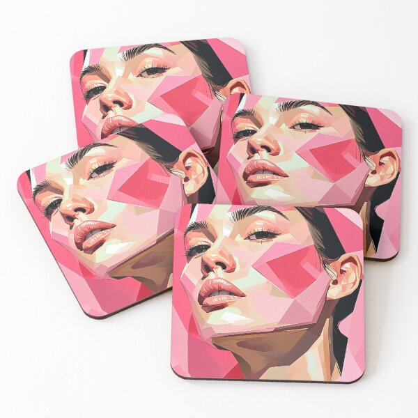 Item preview, Pieces of Her – Pink Geometric Face in Emotional Abstraction designed and sold by Pixelzo.