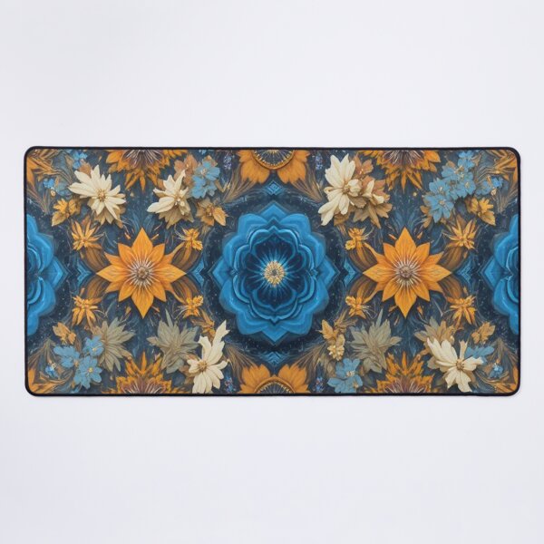 Item preview, Strawflower patterns preferably in blue and yellow designed and sold by Hot4Shirt.