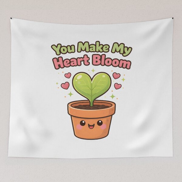 Item preview, You Make My Heart Bloom Cute Plant Love Design. designed and sold by The-T-In-Retro.
