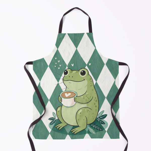 Item preview, Latte Time with Cozy Frog | Cute Relax Illustration designed and sold by HeyHas.