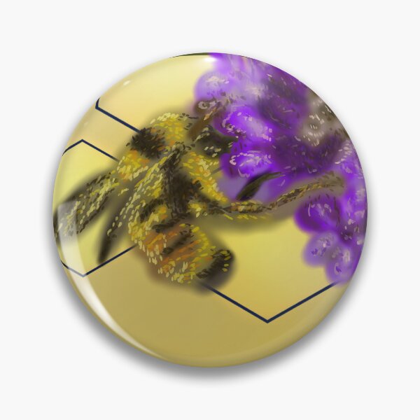 Item preview, Honeycomb heliotrope bee designed and sold by AziJ-Designs.