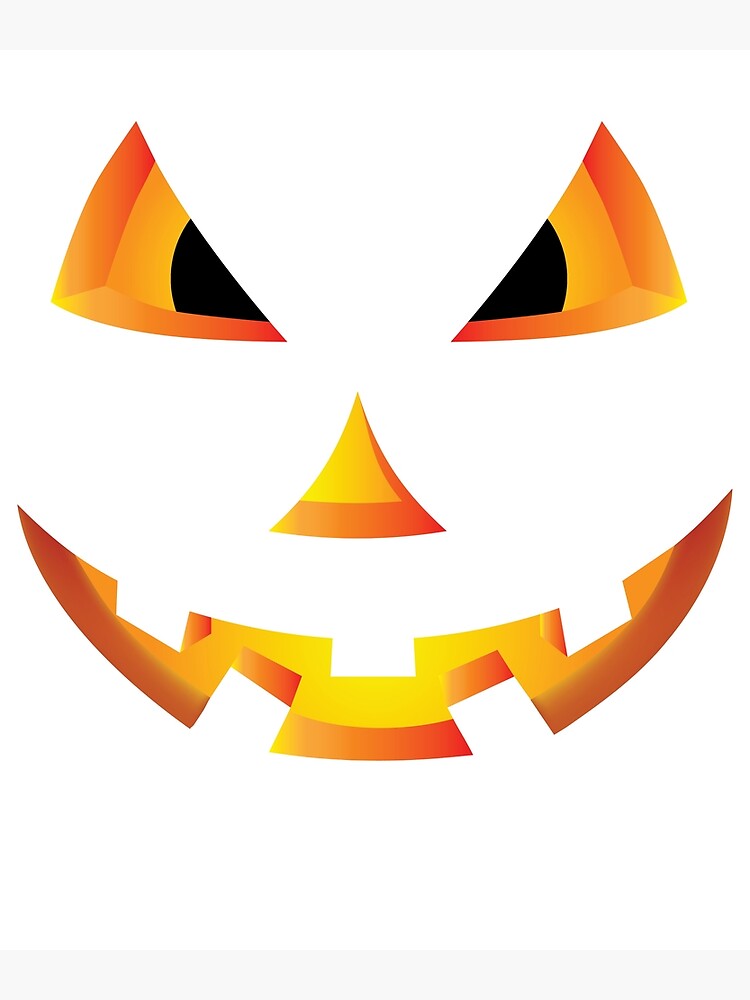 "Scary Pumpkin Eyes Halloween Jack O Lantern TShirt" Poster by