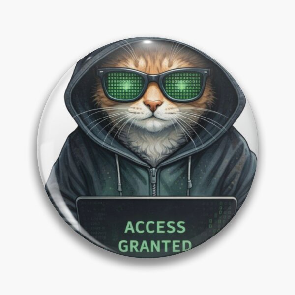 Item preview, Access Granted Hacker Cat designed and sold by RØNI AI.