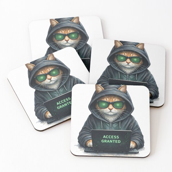 Item preview, Access Granted Hacker Cat designed and sold by RØNI AI.