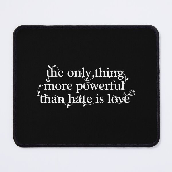Item preview, Powerful Love Over Hate Minimalist Floral Typography designed and sold by zzz888.