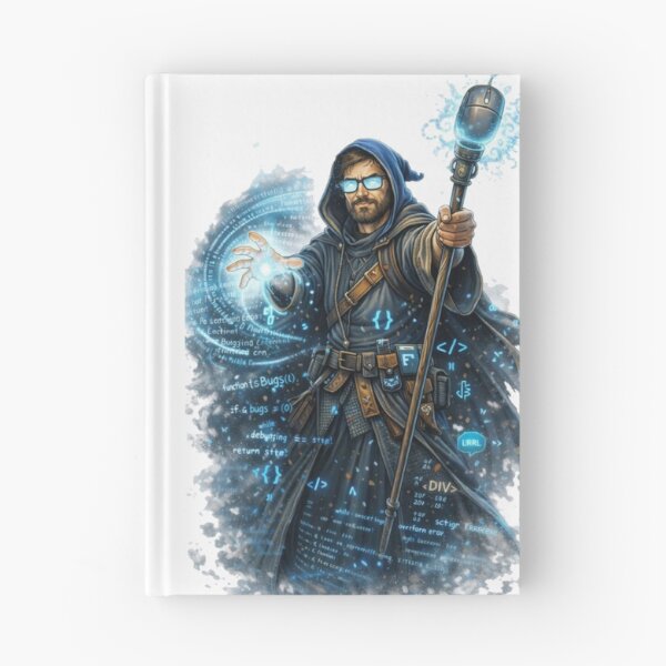 Item preview, Cyber Wizard with Blue Swirl designed and sold by RØNI AI.
