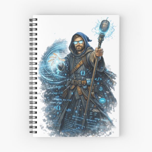 Item preview, Cyber Wizard with Blue Swirl designed and sold by RØNI AI.