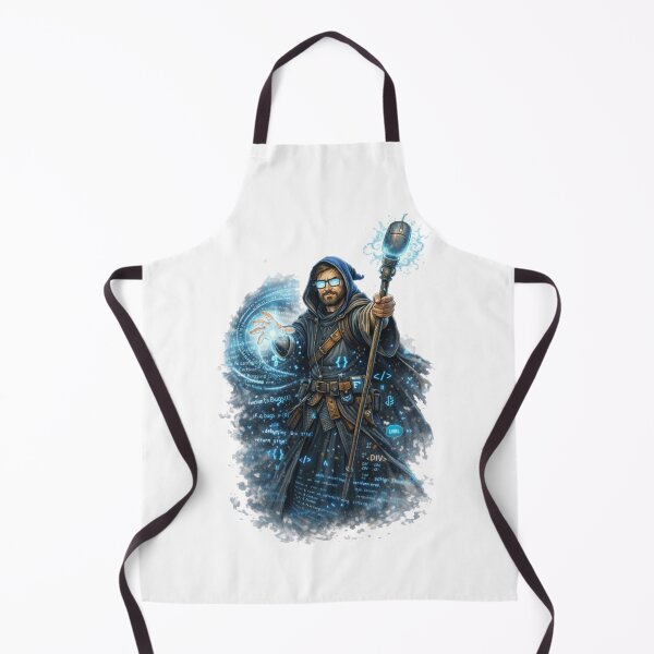 Item preview, Cyber Wizard with Blue Swirl designed and sold by RØNI AI.