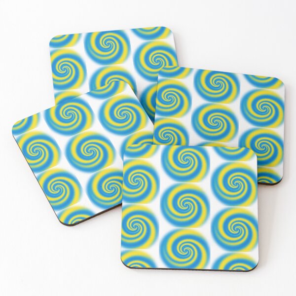 Item preview, Blue Yellow Spiral Abstract Swirl Art | Vibrant Hypnotic Motion Design designed and sold by Snapystyle.