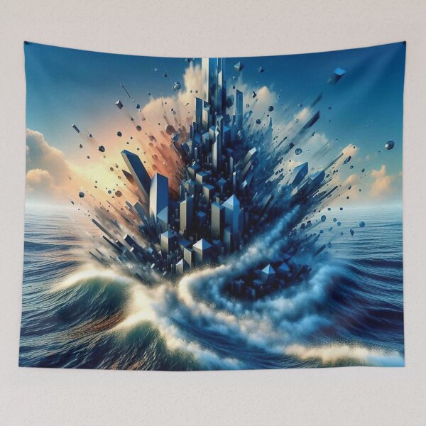 Item preview, 	"Futuristic Crystals Breaking the Surface" designed and sold by Dogandesighn.