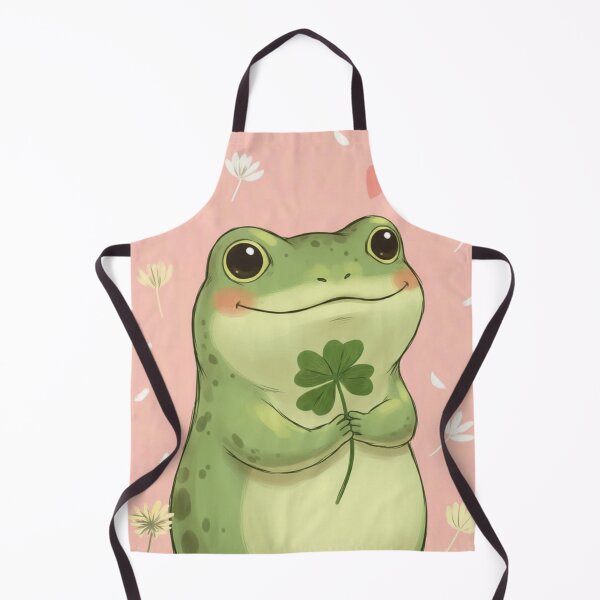 Item preview, Lucky Frog with Clover | Cute Positive Illustration designed and sold by HeyHas.