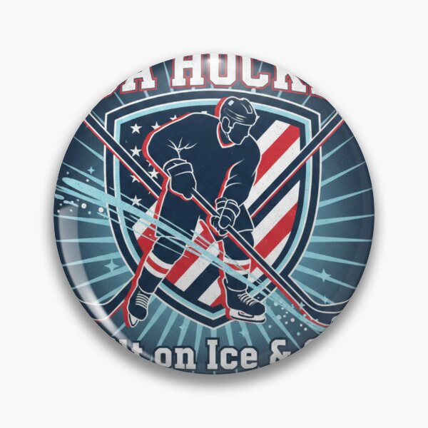 Artikelvorschau, USA Hockey Power Shot – Patriotisches Eishockey-Sportdesign entworfen und verkauft von DRstore95.