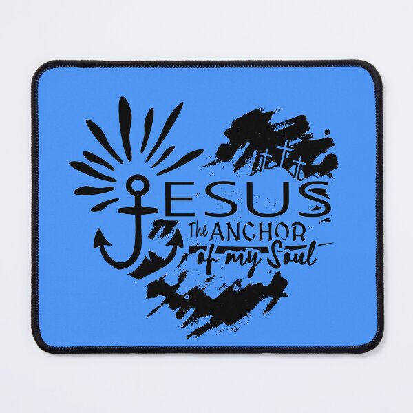 Item preview, Jesus The Anchor of My Soul – Hebrews 6:19 Christian Heart Cross Anchor Black Design designed and sold by ZechJohnRB.