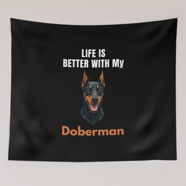 Item preview, Life Is Better With My Doberman – Cute Dog Mom & Dog Dad Gift designed and sold by YAKOUT-STUDIO.