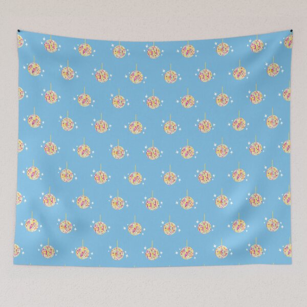 Item preview, Disco Ball Pattern 1 - Fruity Summer - Sky Blue designed and sold by Daniel Bevis Design.