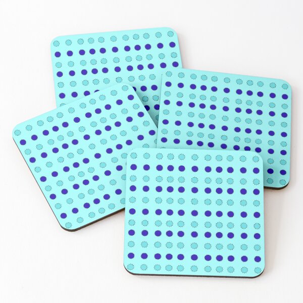 Item preview, Dark Blue and Turquoise Alternating Stars on cyan background pattern designed and sold by fev-rocks.