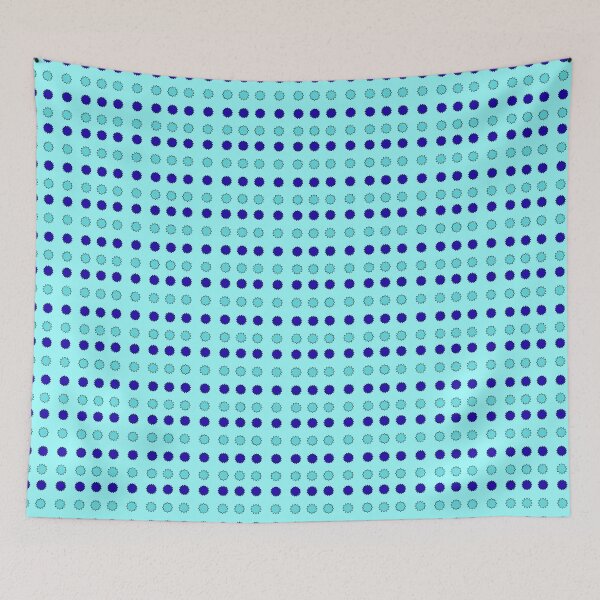 Item preview, Dark Blue and Turquoise Alternating Stars on cyan background pattern designed and sold by fev-rocks.