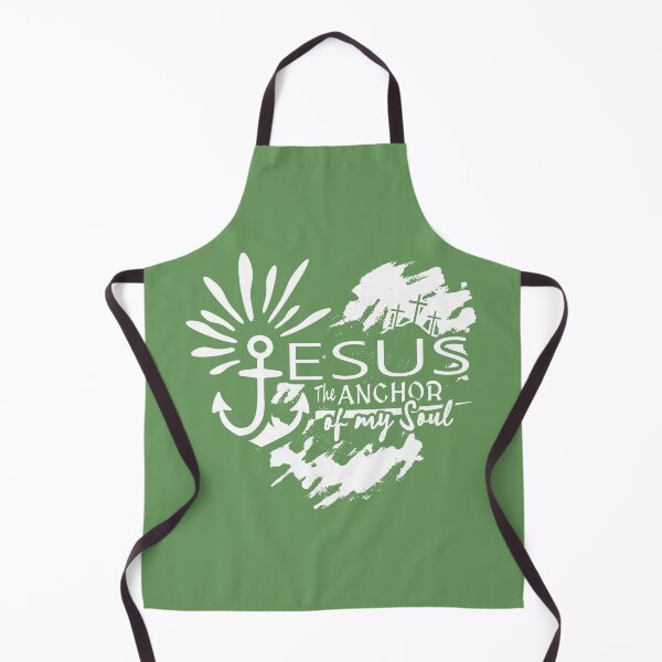 Item preview, Jesus The Anchor of My Soul – Hebrews 6:19 Christian Heart Cross Anchor White Design  designed and sold by ZechJohnRB.