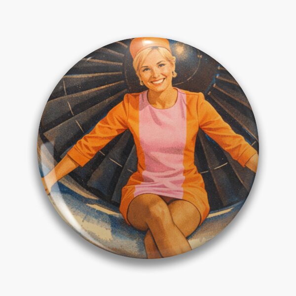 Item preview, Pacific Southwest PSA Airlines stewardess pinup jet engine designed and sold by PilotandPlane.