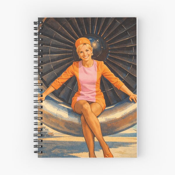 Item preview, Pacific Southwest PSA Airlines stewardess pinup jet engine designed and sold by PilotandPlane.