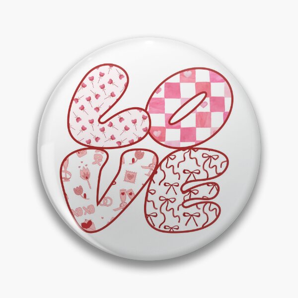 Item preview, LOVE Stacked Patterned Letters designed and sold by ice-apparel.