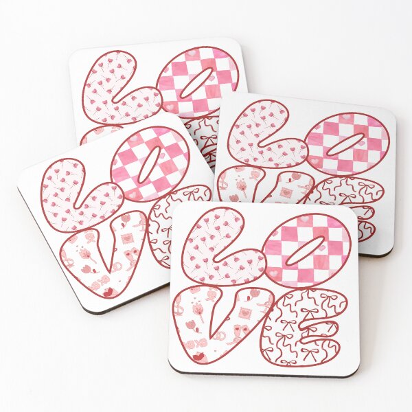 Item preview, LOVE Stacked Patterned Letters designed and sold by ice-apparel.