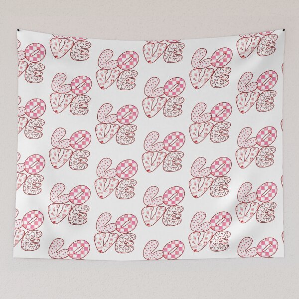Item preview, LOVE Stacked Patterned Letters designed and sold by ice-apparel.