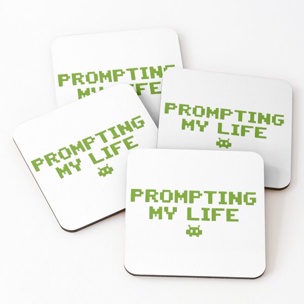 Item preview, Prompting My Life – Funny AI & Tech Humor Quote in Pixel Font | Programmer & Prompt Engineer Design designed and sold by Nene's design.