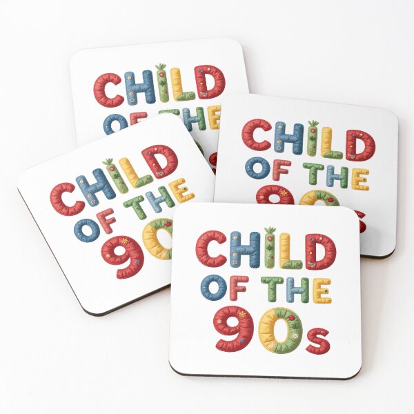 Item preview, CHILD OF THE 90s - IN COLORFUL FAUX LETTERING designed and sold by AlexOBrienArt.